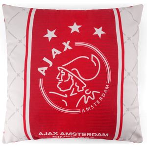 Ajax-kussen wit rood wit