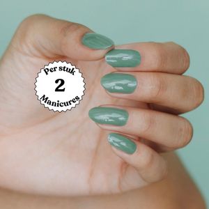 Maniac Nails - Olivia Green - Gellak Stickers - 28 Stickers voor 2 Manicures - 14+ Dagen Zonder Chippen