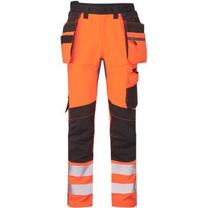 Portwest DX4-Hi-Vis Broek met afneembare holsterzakken DX454 - Oranje/Zwart - 30