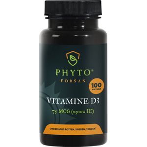 Vitamine D3 75 mcg 100 softgels
