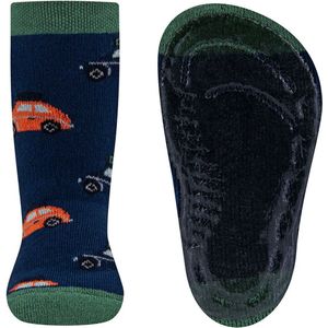 Ewers Antislipsok - Autos Donkerblauw/Oranje - Donkerblauw&Groen - Siliconenzool-27/28