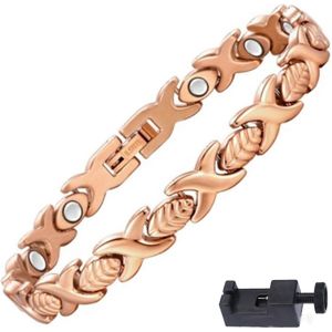 Narvie - Helende Armband - Dames Magneet Armband - Gezondheidsarmband Magnetische Armband - koper/bruin
