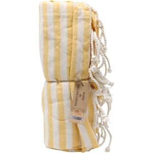 Katoenen plaid Pario - 100x180 cm - Sunny Yellow