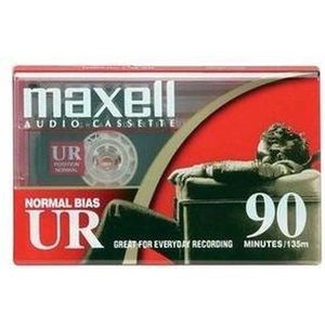 Maxell Normal Bias UR Cassettebandje 90 min. Set van 5 stuks