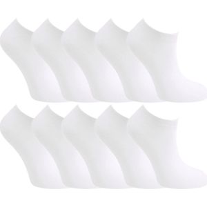 Naadloze heren sneakersokken 39-42 | dames sneakersokken 39-42 | kleur wit | naft | 10 paar + 2 paar funsokjes! | Voordeelpakket sneakersokjes | Bundel voordeel 12 paar sokken