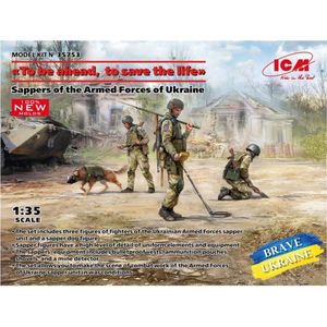 1:35 ICM 35753 To Be Ahea - To Save The Life - Sappers Of The Armed Forces Of Ukraine Plastic Modelbouwpakket