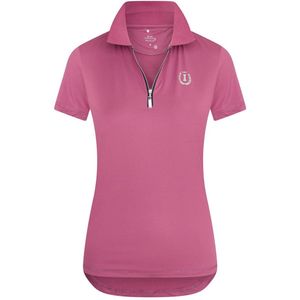 Imperial Riding Fleury Dames T-shirt Met Korte Mouwen En Halve Rits Roze M Vrouw