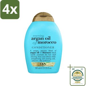 OGX - Renewing Moroccan Argan Oil - Conditioner - Voor Ieder Haartype - 385 ml - Voordeelverpakking - 4 stuks - Haarherstel - Vochtbalans