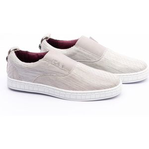 Zerba - Heren Sneakers - Maat 42 - Licht Grijs Leer - Overia