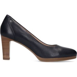 No Stress Leren Pumps Donkerblauw