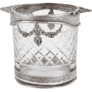 Baroque - Theelicht - Flessenhouder koper 15 cm - 15 - Brass+glass