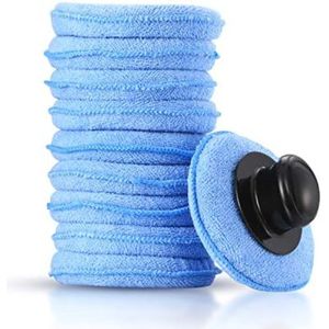 Set van 10 autowax applicatiedoeken - Microvezel poetskussens met handgreep