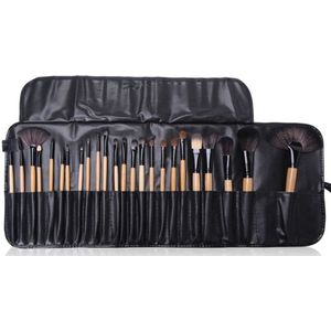 *** 24-delige make-up kwasten set in lederlook etui - van Heble® ***