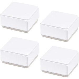 Meubelverhoging 3 cm Koolstofstaal Antislip Stoelverhoger - Set van 4 - Diameter 6 cm - Wit