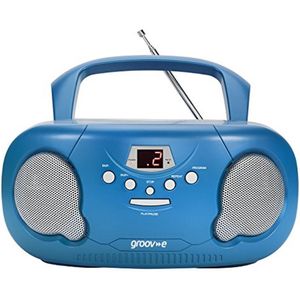 Draagbare Boombox CD-speler met Radio en AUX-ingang - Blauw