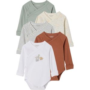 Set van 5 Evolutieve Newborn Body's - Groen - Thema Dinosaurussen