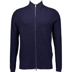 Profuomo - Vest Textured Navy - Heren - Maat M - Modern-fit