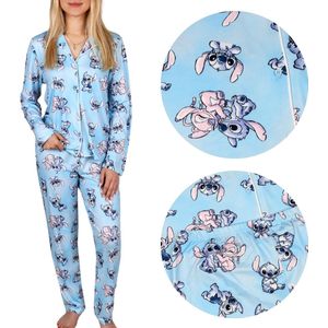 Disney Lilo en Stitch Kinderpyjama met knoopsluiting en lange mouwen