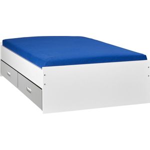 Bed met opbergruimte | 160x200 | Wit | Inclusief aluminium lades | 4 stuks 60cm diep