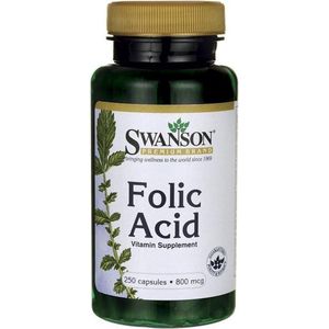 Supplementen - Folic Acid 800mcg 250 capsules Swanson -