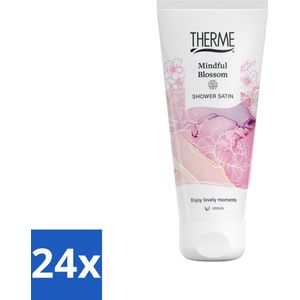 24 x Therme - Mindful Blossom - Douchegel - Verfrissend - Verzorgend - 200ml - Douchegel - Bloesemgeur - Pioenroos - Verfrissend - Verzorgend