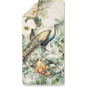 Prachtig velours badlaken/strandlaken Cock - 50x100 - zacht en fijn - vochtabsorberend - uniek ontwerp - sneldrogend - hoogwaardige kwaliteit