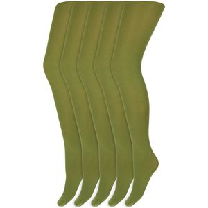 Gekleurde panty’s | Micro | 60 Denier | Merk: Marianne | Maat: S t/m XXL | Kleur: Kiwi groen | 5 Paar