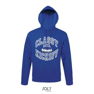 Hoodie 3-161 Classy until Kickoff - Blauw, xS