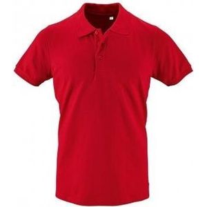 SOLS Heren Phoenix Poloshirt met korte mouwen Pique Polo (Rood)