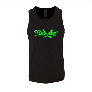 Zwarte Tanktop met “ BadBoy “ print Fluor Groen Size L