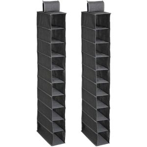 Hangende organizer, 3-traps deurmand, wand-gemonteerde organizer, opbergmanden van katoenen touw, hangmand voor het opbergen van woonkamer, slaapkamer, badkamer, kinderkamer (D