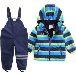 Waterdicht Regenpak Voor Jongens En Meisjes - Set Met Jas En Broek - Kids Regenkleding Met Capuchon - Ademend & Winddicht - Ideaal Voor Buitenactiviteiten