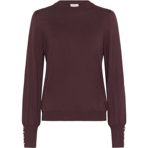 Kaffe KAlizza Round Neck Knit Pullover Buttons Dames Trui - Maat L