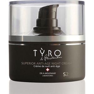 Tyro - Superior - Anti-Age Night Cream - 50ml - Hydraterend