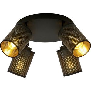 Ledl BRONX 4 Plafondlamp Zwart