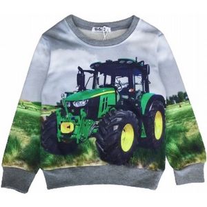 S&C Tractor Sweater met trekker/ tractor - Grijs - John Deere - Maat 146/152 (12)