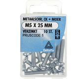 Deltafix - Schroef Moer CK M5x25mm - 10 Stuks