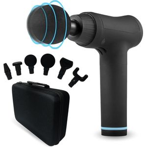 Pure Relief Massage Gun, Massage Pistool set met Opzetstukken - Krachtig en Stil - Draadloos Ontwerp met Opbergkoffer