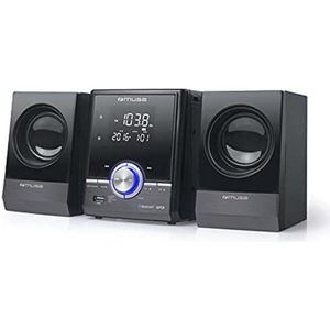 CD/MP3 Micro systeem met Bluetooth, USB en Equalizer - Zwart/Chroom