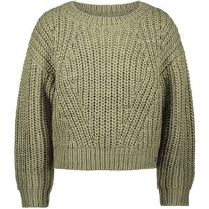 Like Flo - Djuna Flo girls heavy knit army - Army - Maat 104