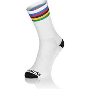 Winaar Fietssokken Zomer Unisex Wit Wereldkampioen - Champ - 36-38