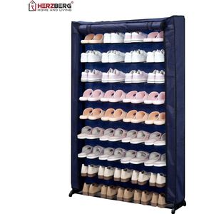 Herzberg HG-8077: 9-Laags Schoenenrek Organizer Grijs