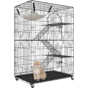 Kattenbench - Tot 14KG - Kattenren - Katten kooi - Opvouwbaar