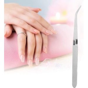 Stainless steel shaping tweezers clip c-curve nail squeezing tool - nail art design - for gel acrylic nails .