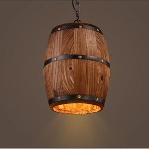 YWXLight Vintage vat kroonluchter creatieve houten wijn vat verlichting gepersonaliseerde Cafe Bar licht