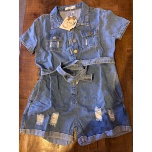 Grasstar - Jumpsuit jeans - blue denim - maat 98/104