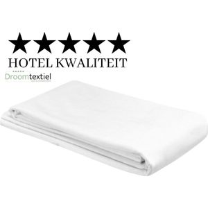 Droomtextiel Ouderwetse Laken Wit - 240x290 cm - Lits Jumeaux - 20A Hotelkwaliteit - Super Zacht