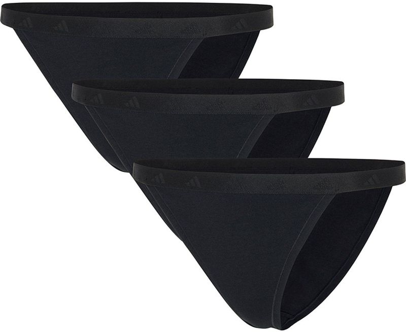 Adidas - BIKINI (3PK) - Sport Active Essentials Cotton - Slips Vrouwen - zwart