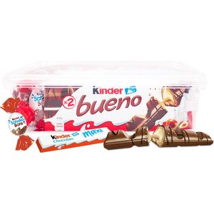 Kinder chocolade mix: Kinder Maxi, Schokobons & Bueno - ca. 800g