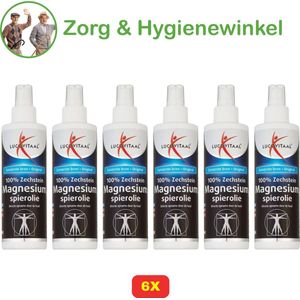 Lucovitaal | Magnesium Spierolie spray | 6x 200 milliliter | Voordeelverpakking!